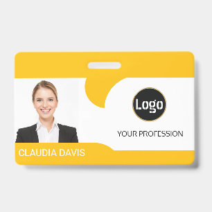 Badge Photo d'employé personnalisée, Nom