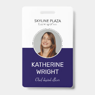 Badge Photo d'employé personnalisée ronde ID Nom