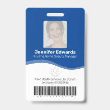 Photo d'identification de carte d'identité d'emplo