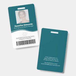 Badge Photo d'identification de l'employé essentiel de l