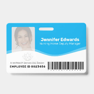 Badge Photo d'identification des travailleurs essentiels