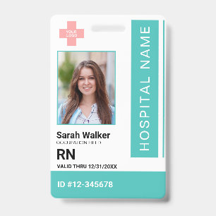 Badge Photo d'identification médicale employé Personnel 