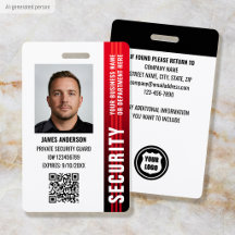 Photo d'identité d'agent de sécurité professionnel