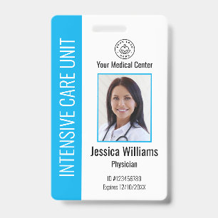 Badge Photo d'identité d'employé d'hôpital personnalisée