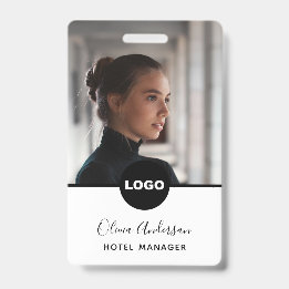Badge Photo d'identité d'employé Logo de l'entreprise Co