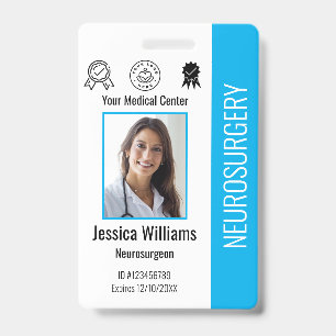 Badge photo d'identité personnalisé pour employé d