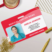 Badge photo d'identité personnalisé pour l'employé