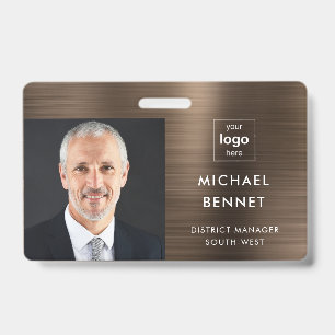 Badge Photo d'identité professionnelle de la société en