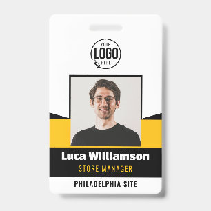 Badge Photo d'identité professionnelle d'un employé noir