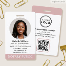 Photo d'identité rose pour agent de signature de p
