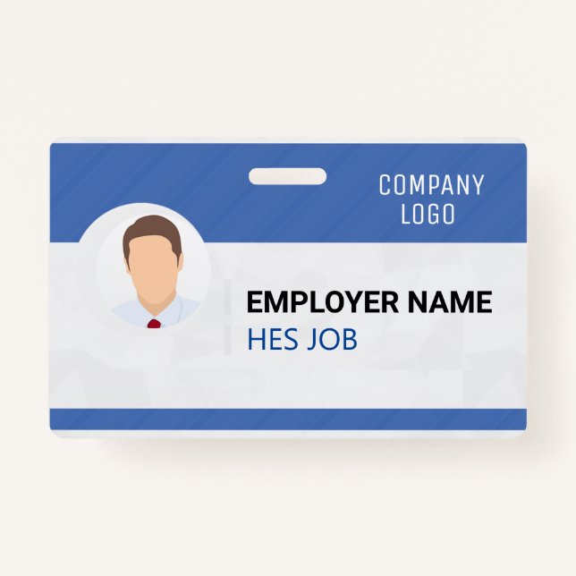 Badge Photo d'insigne personnalisé de l'employé, code-ba (Devant)