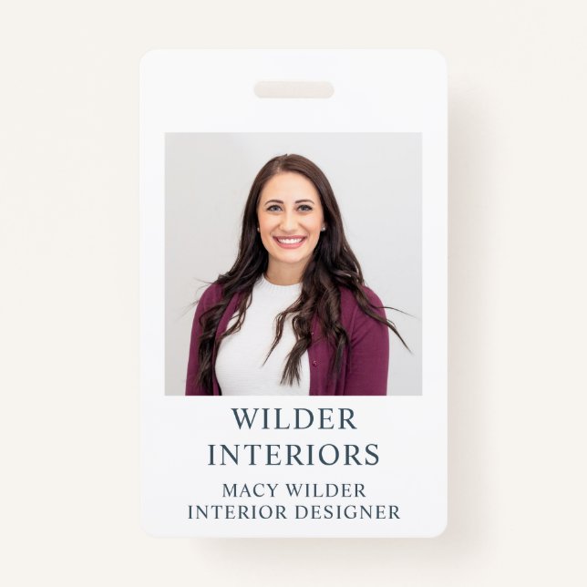 Badge photo du concepteur intérieur (Devant)