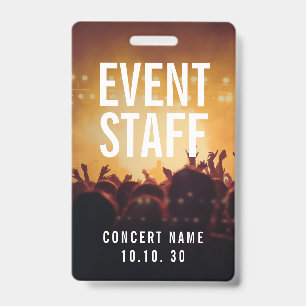 Badge Photo du personnel de l'événement Nom personnalisé
