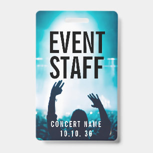Badge Photo du personnel de l'événement Nom personnalisé