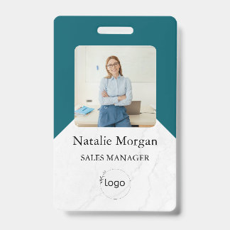 Badge photo élégant et personnalisé pour employé d