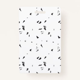 Badge photo en noir et blanc d'un troupeau d'oiseaux