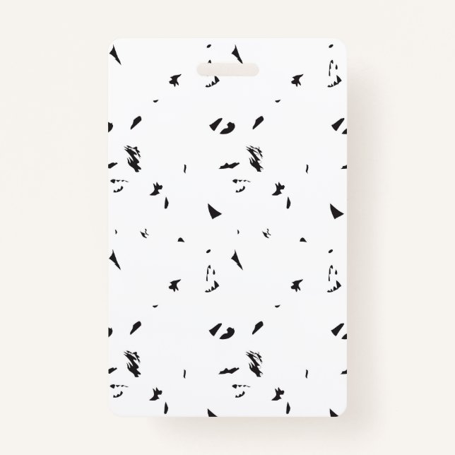 Badge photo en noir et blanc d'un troupeau d'oiseaux (Devant)