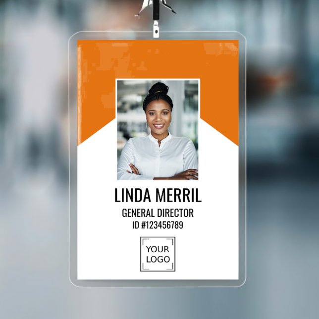 Badge Photo Entreprise Logo Sécurité ORANGE (Créateur téléchargé)