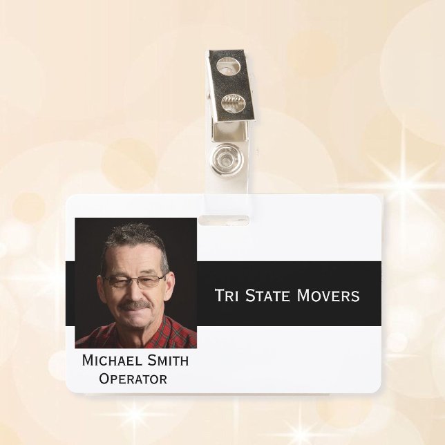 Badge Photo ID Clip double face Personnaliser le symbole (Créateur téléchargé)