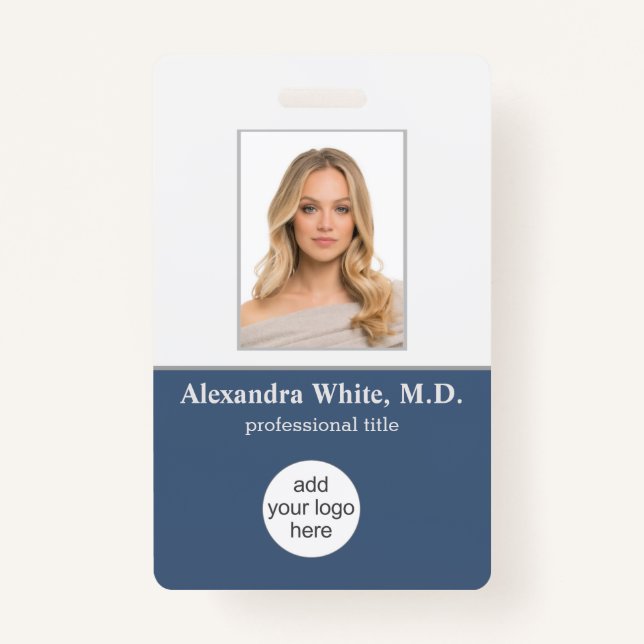 Badge Photo ID employé Hôpital Médicale professionnel (Devant)