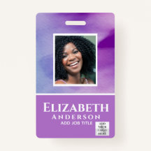PHOTO-ID Employé VIP PASS Aquarelle Résumé
