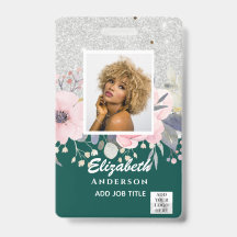 PHOTO ID EMPLOYÉ VIP PASS Fleurs de Parties scinti