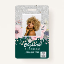 PHOTO ID EMPLOYÉ VIP PASS Fleurs de Parties scinti