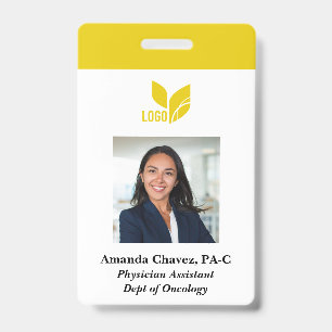 Badge Photo Nom Employé Entreprise Personnalisé