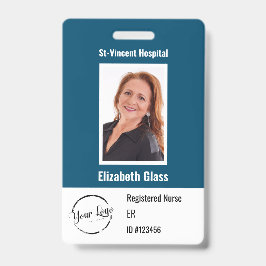 Badge photo personnalisable avec logo