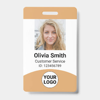 Badge Photo personnalisé de l'employé Nom Rôle ID Logo C