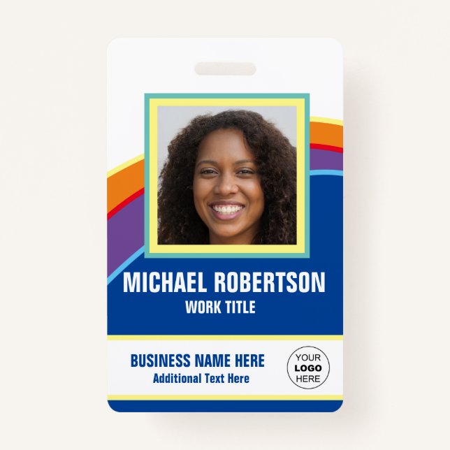Badge photo personnalisée de l'employé (Devant)