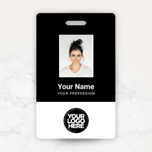 Badge Photo personnalisée de l'employé, code-barres, l
