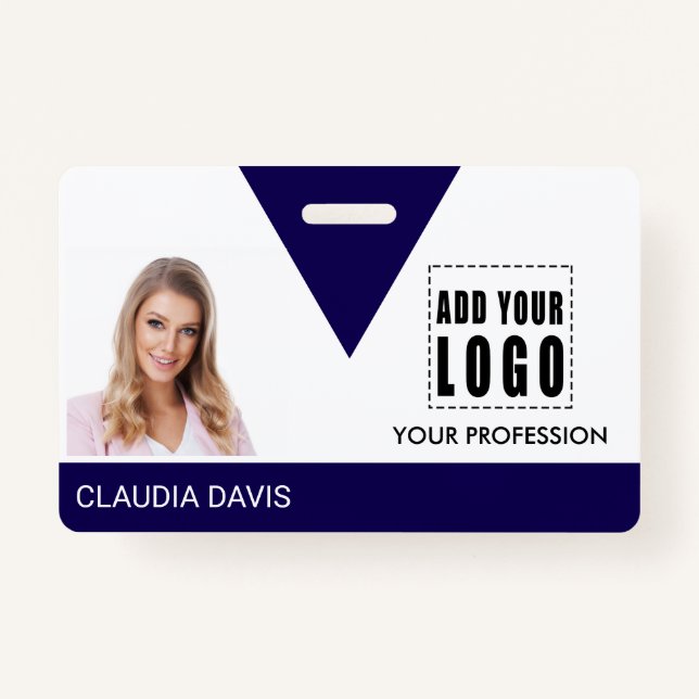 Badge Photo personnalisée de l'employé, nom (Devant)