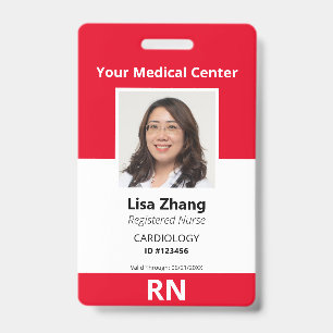 Badge Photo personnalisée d'employé d'hôpital