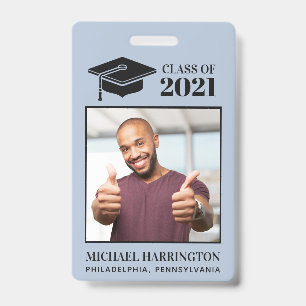 Badge Photo personnalisée, texte et couleur