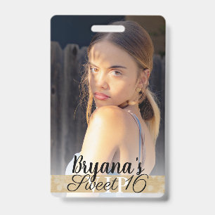 Badge Photo Photographie Or VIP Passe de fête d'annivers