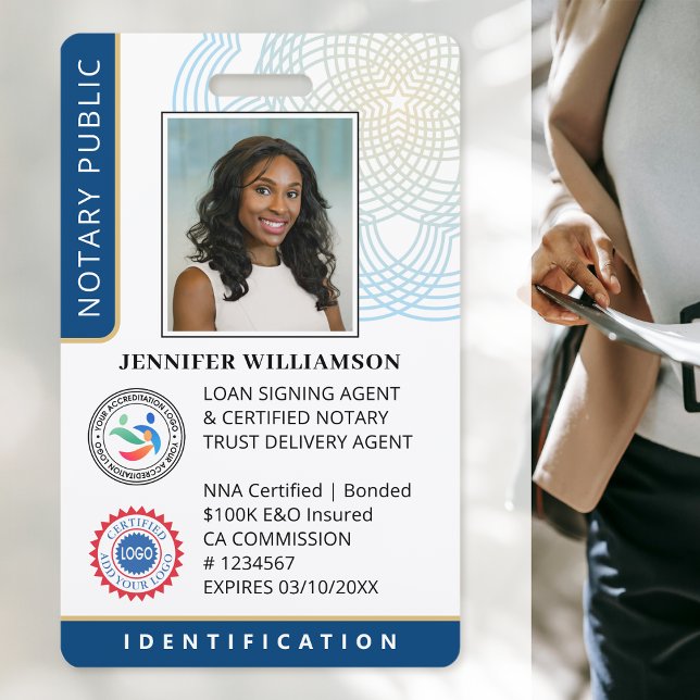 Badge Photo publique du notaire professionnel QR Code ID (Créateur téléchargé)