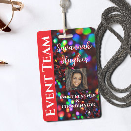 Badge Photo rouge foncé