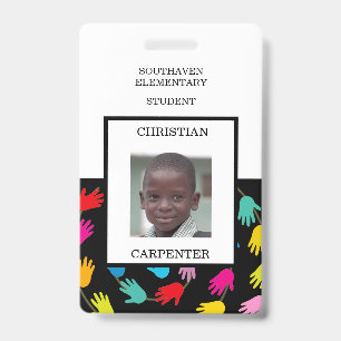 Badge photo scolaire élève Mains Servicables Color