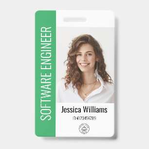 Badge Photo volumineuse de l'employé personnalisé, Code-
