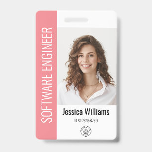Badge Photo volumineuse de l'employé personnalisé, Code-