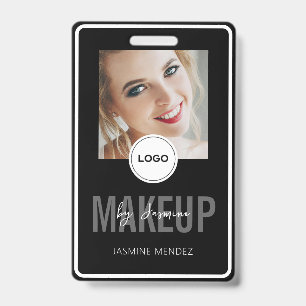 Badge Photographe de Maquillage Glamour Lanyard Noir et