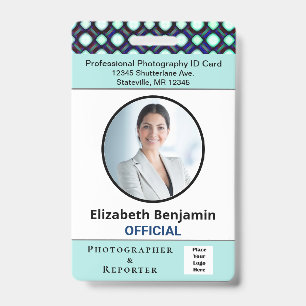 Badge Photographe Reporter Identifiant de l'employé