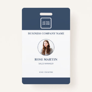 Badge Photographie personnalisée Code d'employé de l'ent