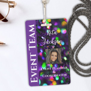 Badge Photos Étincelantes violettes foncées