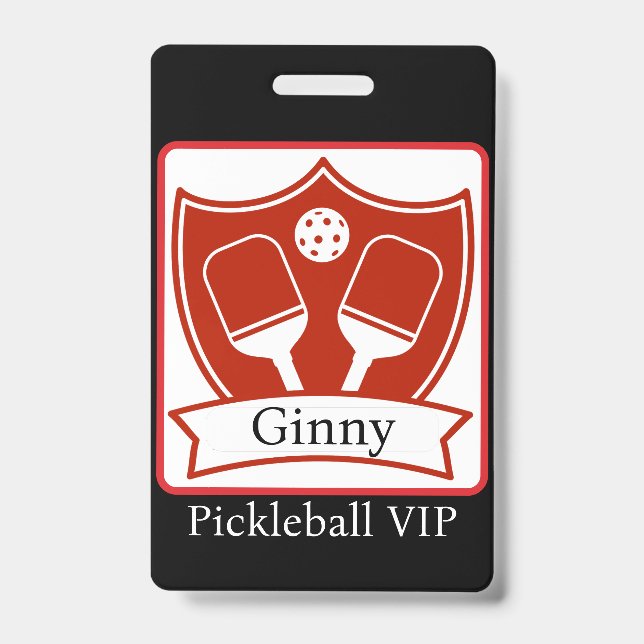 Badge Pickleball Personnalisé Bold VIP  (Avant)