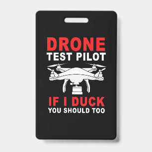 Badge Pilote d'essai de drone