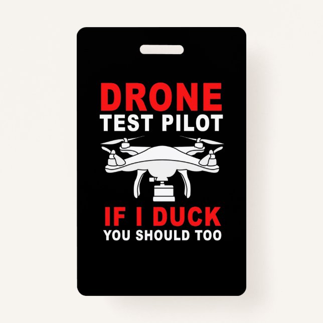 Badge Pilote d'essai de drone (Devant)
