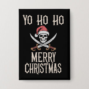 Badge Pirate de vacances Yo Ho Ho Noël Santa Bateau 