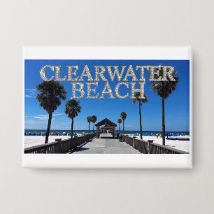 Badge Plage de Clearwater Floride Bouton
